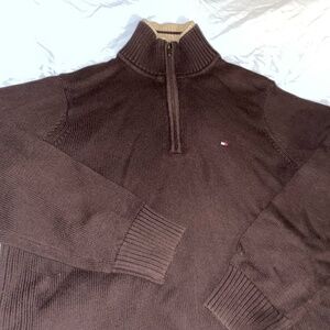 Brown Tommy Hilfiger Sweater (Zip Up)